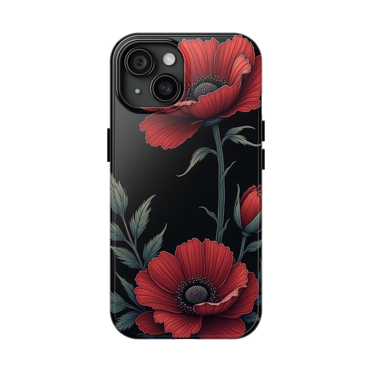 Moonflower Letters genuine Printify phone case by Nocturne Bloom